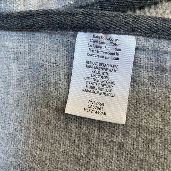 Hinge GrayWide Stripes and Draped Collar Kimono Jacket XS/S - Picture 7 of 9